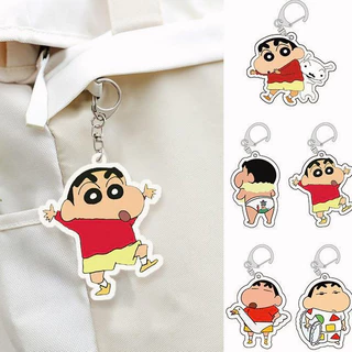 🍓Raspberry🍓 Crayon Shin-chan Móc Chìa Khóa Bằng Acrylic Trong Suốt Hai Mặt Cỡ Nhỏ Họa Tiết Hoạt Hình