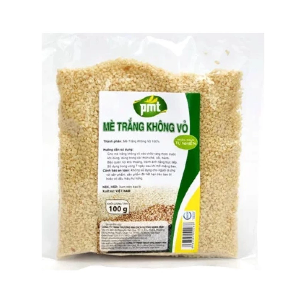 (Ship2h) Mè Trắng Không Vỏ, White Hulled Sesame Seeds (100g) - PMT