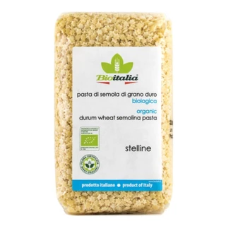 (Set 2 Gói) Nui Hình Sao Hữu Cơ, Organic Durum Wheat Semolina Pasta, Stelline (500g) - BIOITALIA