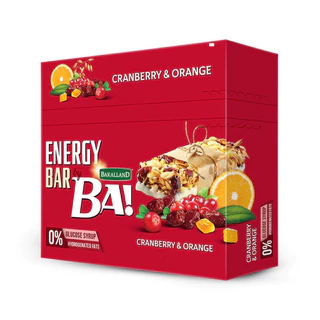 (Set 2 Hộp) Thanh Năng Lượng Nam Việt Quất & Cam, BA! Energy Bar, Cranberry & Orange, 3 Thanh (120g) - BAKALLAND