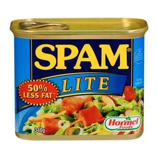 Thịt Hộp Ít Béo, Spam, Lite, 50% Less Fat, 12 oz (340g) - HORMEL FOODS