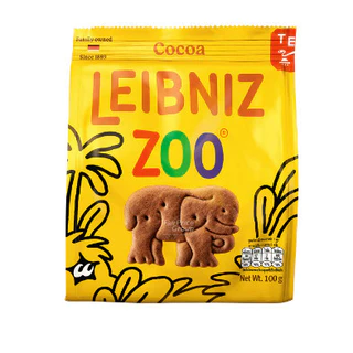 (Set 2 Gói) Bánh Quy Cacao Hình Thú Rừng Nhiệt Đới, Leibniz, Zoo, Cocoa Jungle (100g) - BAHLSEN