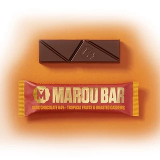 (Ship2h) Socola Đen 64% Vị Trái Cây Nhiệt Đới & Hạt Điều Rang, Marou Bar, Dark Chocolate 64% - MAROU