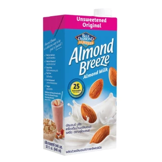 Sữa Hạnh Nhân Không Đường, Almond Breeze, Almond Milk, Unsweetened Original (946m) - BLUE DIAMOND ALMONDS