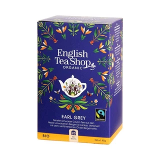 Quà tặng Trà Bá Tước Hữu Cơ, Earl Grey, 20 Túi Trà, 1.6 oz (45g) - ENGLISH TEA SHOP