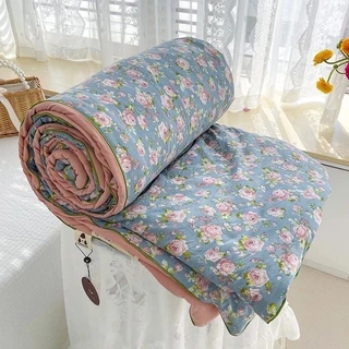 Mền Chăn Đũi mền trần bông chăn mùa hè siêu mát chăn Bedding drap mẫu Hoa Hồng siêu Hot