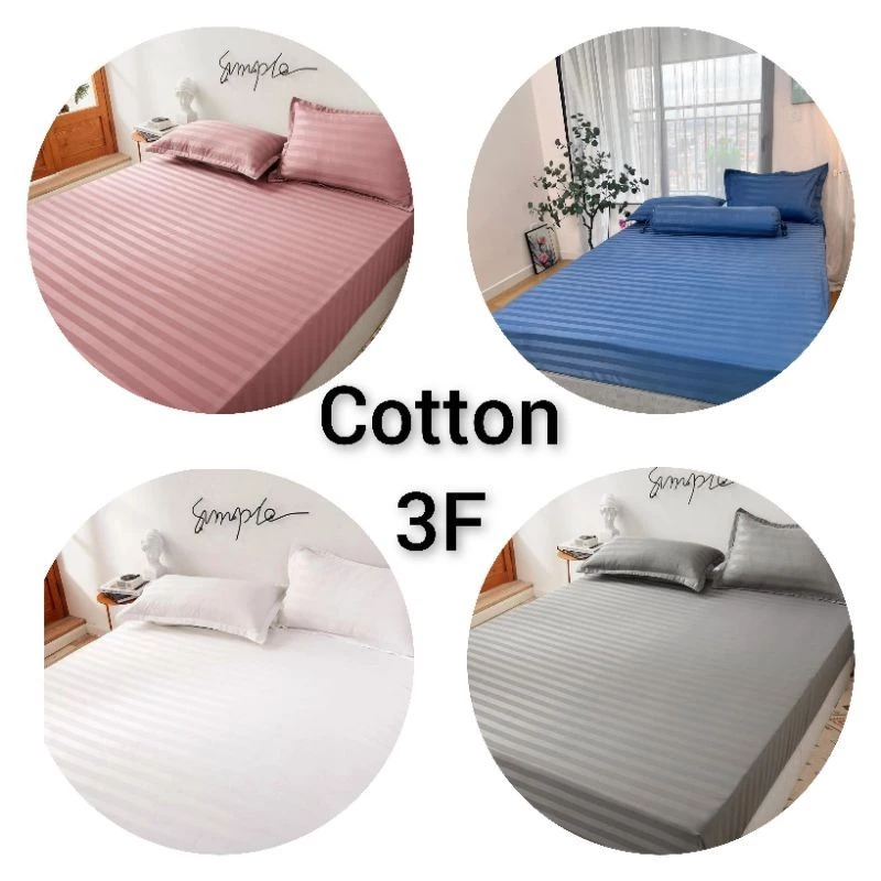 Ga giường,ga bo chun (không vỏ gối ) cotton 3F hàng mềm mịn, bóng đẹp , đủ kích thước nhiều màu sắc