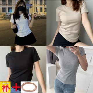 ÁO THUN BABY TEE ĐƠN GIẢN , BASIC TEE FORM ÔM , BABY TEE BODY | Miu.Store