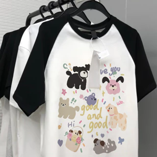 Áo thun mùa hè nữ đen local brand cổ tròn form rộng SALMO áo phông unisex 100%Cotton-Y0350