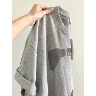 SALMO local brand áo phông nữ form rộng mùa hè xám ghi áo thun bigsize unisex 100%Cotton