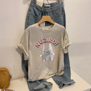 SALMO áo thun local brand mùa hè nữ xám ghi form rộng áo phông tay lỡ unisex tee 100%Cotton