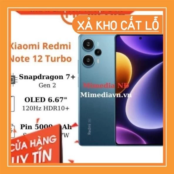 Điện thoại Xiaomi Redmi Note 12 Turbo Snapdragon 7+ Gen 2  BH 18 Tháng - Không Đồng Kiểm