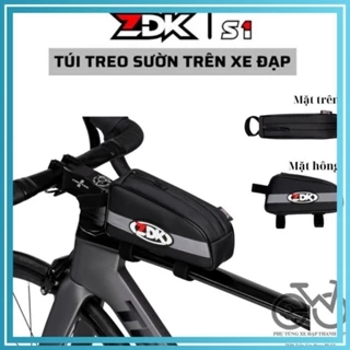 Túi xe đạp thể thao ZDK S1, túi đựng đồ dùng treo khung xe đạp, mẫu vải da kháng nước, dày dặn, chuẩn form