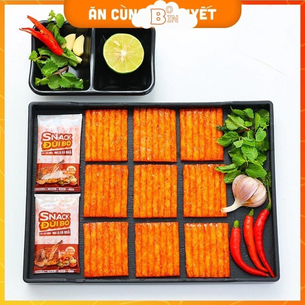 Combo 60 gói snack Đùi Bò Quay làm từ bột mì -Đồ Ăn Vặt Snack Ăn Cùng Bà Tuyết  Đồ ăn vặt Việt Nam ..