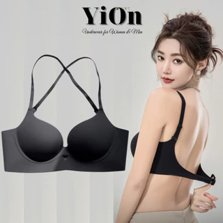 Áo ngực mặc váy đầm hở lưng mút vừa 1,5 cm hình giọt lệ nâng ngực AU12 YiOn Underwear