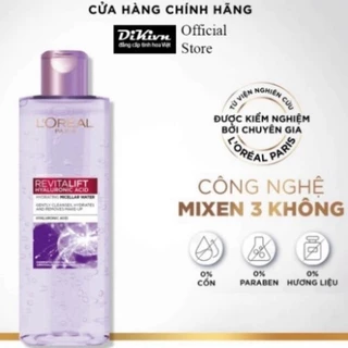 Nước Tẩy Trang Cấp Ẩm Căng Mịn Da L'Oreal Paris Pure Revitalift Hyaluronic Acid 400ml dành cho da dầu mụn, da khô JP 4.0