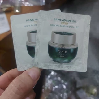 ( 1 Gói) Kem dưỡng OHUI Xanh PRIME ADVANCER Ampoule Capture Cream EX cao cấp