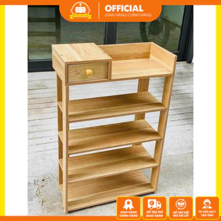 Kệ Đựng Giày Dép 5 Tầng, Chất Liệu Gỗ MDF Cứng Cáp, Không Trầy Xước, Tạo Sự Gọn Gàng Tiện Lợi 75x50x20cm