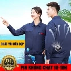 (Chính Hãng) Áo điều hòa Nhật bản đủ phụ kiện Pin,sạc hàng cao cấp chống tia UV, áo bảo hộ lao động có quạt siêu mạnh