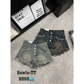 [Follow shop nhận mã 10k] Quần short sooc jeans denim bò đính đá 4 cúc UMEE STORE QCCC QCL1 QS151 9393