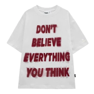 Áo Thun Simon'c You Think tee - Trắng Cotton Nam Nữ Unisex Tay Lỡ Oversize Local Brand HOTTREN 2024