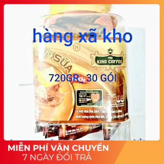 (Sỉ lẻ) Cà phê king cà phê sữa hòa tan 3in1 - 30 gói x 24gr,.hsd :6_2025