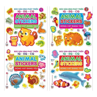 Sách - Bóc Dán Hình Phát Triển IQ-EQ-CQ - Animal Sticker - Động Vật Đáng Yêu (Cuốn lẻ) - Việt Thư