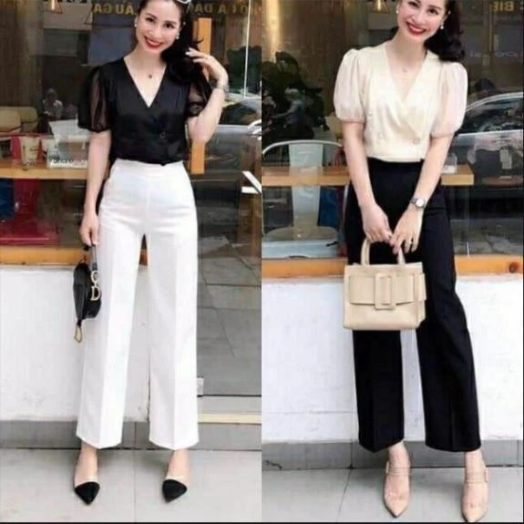 Quần Ống Suông Rộng Nữ Kiểu Dáng Culottes, Quần Tây Công Sở Dáng Dài Eo Thon Tôn Dáng - TOTOSA_TT20