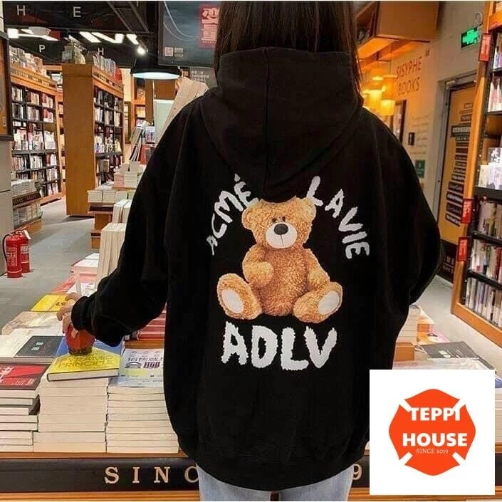 Áo Hoodie ADLV Teddy form rộng mặc đôi siêu đẹp, Áo Hoodie Unisex Nam Nữ