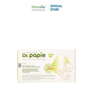 Gạc Dr.Papie vệ sinh răng miệng cho bé (30 gói/hộp)