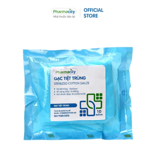 Gạc tiệt trùng Pharmacity 8x10cm (10 miếng/gói)