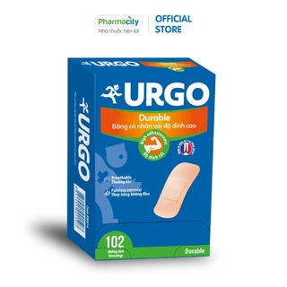 Băng cá nhân Urgo vải độ dính cao Durable (102 miếng/hộp)