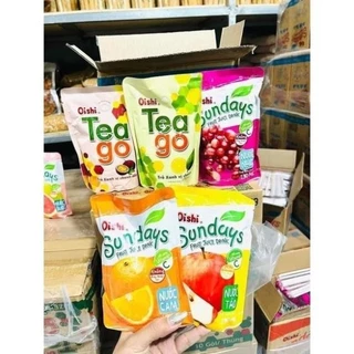 Thùng 10 Túi Nước Oishi Sundays/ T Rexx/ Tea Go / 200ML nhiều hương vị trái cây