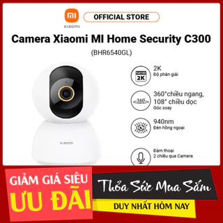 Camera Xiaomi Smart Camera C300 (BHR6540GL) - Chất lượng hình ảnh 2K siêu rõ và AI đã được nâng cấp