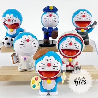 Mô hình Doraemon - Doremon Mèo ú Cosplay trang phục họa sĩ bác sĩ phi hành gia cảnh sát thợ cơ khí cầu thủ Mèo máy Mon Ú