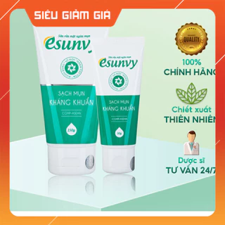 (Thảo dược 100%) Sữa Rửa Mặt Esunvy Thành Phần Tự Nhiên Giúp Kiểm Soát Bã Nhờn Sạch Mụn Dùng Cho Mọi Loại Da Tuýp 50g -