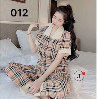 Bộ Pijama Cho Nữ cổ sen CỘC DÀI dễ thương nhiều màu, Đồ bộ mặc nhà pyjama quần dài nữ nana