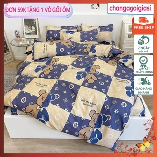 [Free ship-Giá rẻ nhất]Bộ ga gối 1M2/1M6/1M8 hình tháp Eiffel pari mvdv24