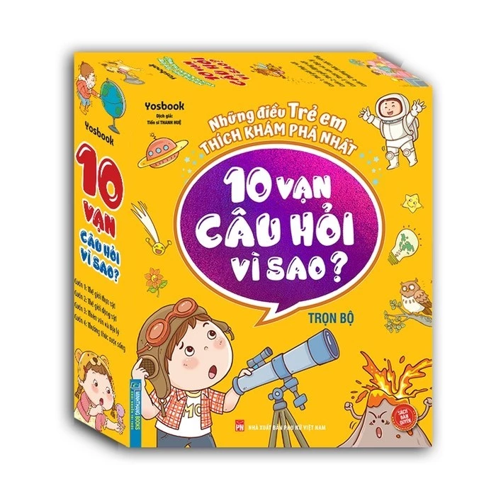 Sách - Combo Hộp Những điều trẻ em thích khám phá nhất - 10 vạn câu hỏi vì sao ? trọn bộ 4 cuốn