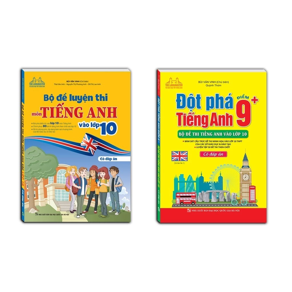 Sách - Combo 2c - Bộ đề luyện thi môn tiếng anh vào lớp 10 & Đột phá tiếng Anh điểm 9+