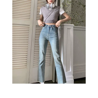 Quần Jeans Nữ Ống Đứng , Quần Bò Nữ Ống Đứng Phong Cách Hàn Quốc Đ27