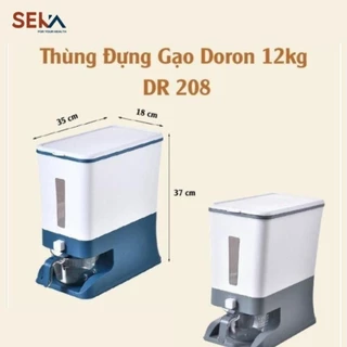 Thùng Đựng Gạo SEKA 12 Kg Thông Minh Cho Gia Đình Có Cốc Kèm Nút Bấm Tự Động Tiện Lợi Chính Hãng