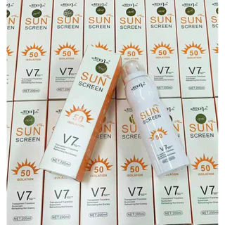 Xịt chống nắng trắng da Sun Screen V7 nâng tone chống nước không bết dính SPF50 - VGW