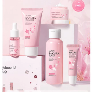 Bộ 5 Mỹ Phẩm Chăm Sóc Da Meia Sakura Trẻ Hóa Làm Trắng Da Cao Cấp