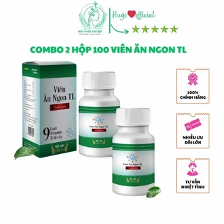 Combo 2 hộp to 100 Viên ăn ngon TL bổ sung dinh dưỡng ,cải thiện hệ tiêu hoá giúp ăn ngủ