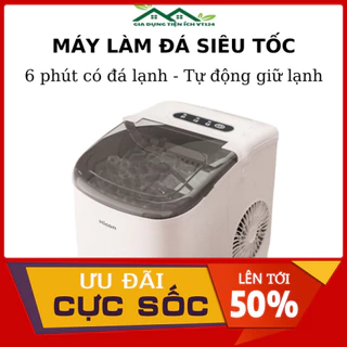 SALE -  Máy Làm Đá Viên Siêu Tốc 6 Phút XIAOMI HICON Công Suất Lớn Tiết Kiệm Điện Giữ Lạnh 8h - Tủ Làm Đá Mini Làm Đá Nh