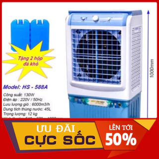 SALE -  QUẠT ĐIỀU HOÀ độ ẩm 45L HS-588A + TẶNG 2 ĐÁ KHÔ CÓ BÁNH XE (GIÁ TẬN XƯỞNG) siêu sale - mới chính hãng