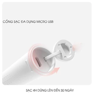 Bàn Chải Đánh Răng Điện Xiaomi Mijia T100 Bảo Vệ Nướu, Làm Sạch Cực Nhanh, Chải Sạch Đều Êm Ái, Chống Nước IPX7, Pin Sạc