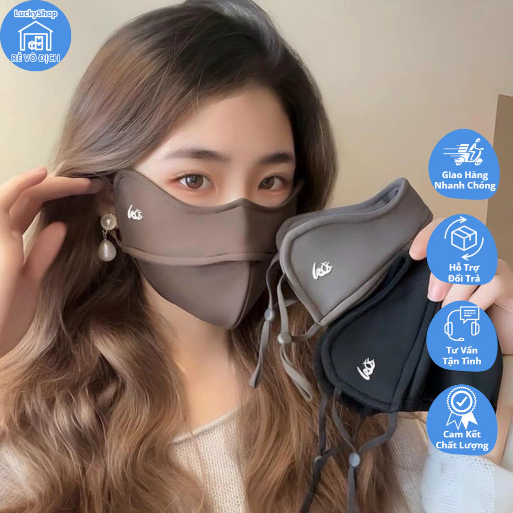 Khẩu Trang 5D Thoáng Khí Chống Tia UV Chống Nắng Kháng Khuẩn 3 Lớp Dày Dặn