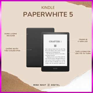 Máy đọc sách Kindle Paperwhite 5 (Tặng bao da + kho sách) .... - lễ hội sale